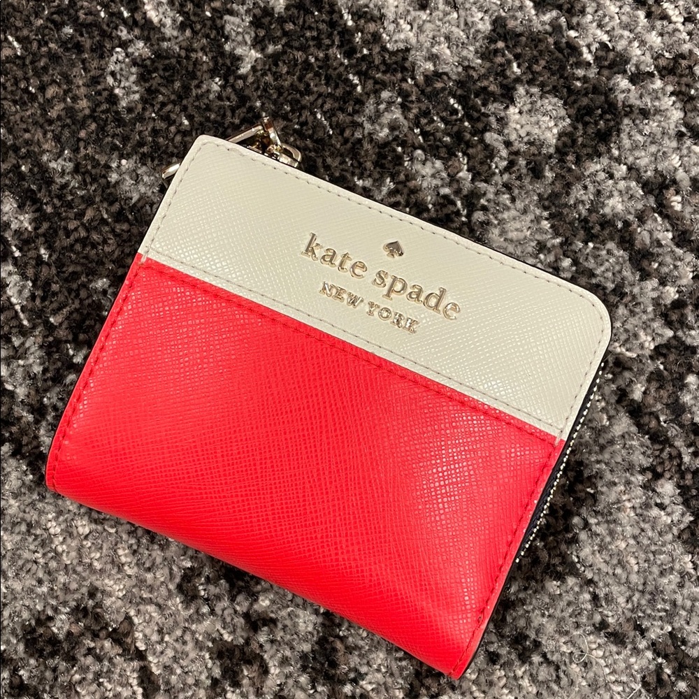 Kate Spade Vibrant Red and Cream Wallet